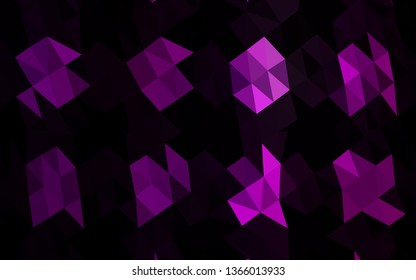 Dark Purple vector abstract polygonal texture. Creative illustration in halftone style with gradient. New texture for your design.