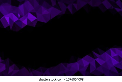 Dark Purple vector abstract polygonal layout. Creative illustration in halftone style with gradient. Polygonal design for your web site.