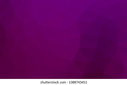 Dark Purple vector abstract polygonal layout. Creative illustration in halftone style with gradient. Textured pattern for background.