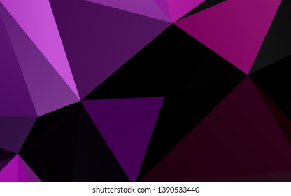 Dark Purple vector abstract polygonal cover. An elegant bright illustration with gradient. Completely new design for your business.