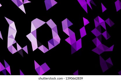 Dark Purple vector abstract polygonal layout. Modern geometrical abstract illustration with gradient. Brand new style for your business design.
