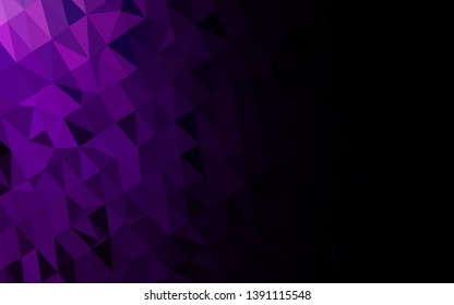 Dark Purple vector abstract polygonal texture. An elegant bright illustration with gradient. Brand new design for your business.