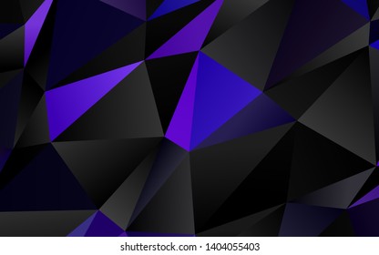 Dark Purple vector abstract polygonal cover. Brand new colorful illustration in with gradient. Completely new design for your business.