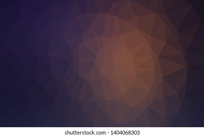 Dark Purple vector abstract polygonal cover. Brand new colorful illustration in with gradient. Triangular pattern for your business design.