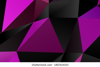 Dark Purple vector abstract polygonal cover. Creative illustration in halftone style with gradient. Textured pattern for background.