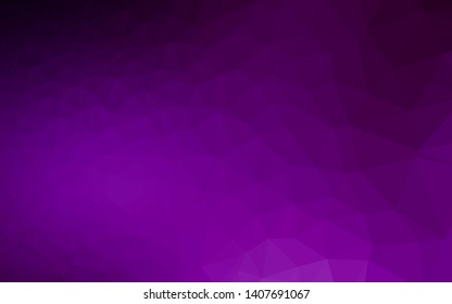 Dark Purple vector abstract polygonal texture. Colorful abstract illustration with gradient. Brand new design for your business.