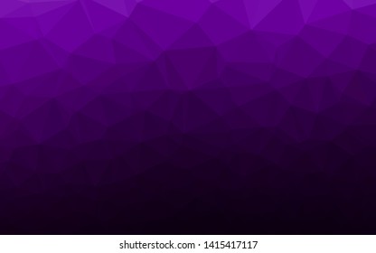 Dark Purple vector abstract polygonal texture. Creative illustration in halftone style with gradient. Brand new design for your business.