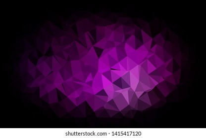 Dark Purple vector abstract polygonal cover. Colorful abstract illustration with gradient. Completely new template for your business design.