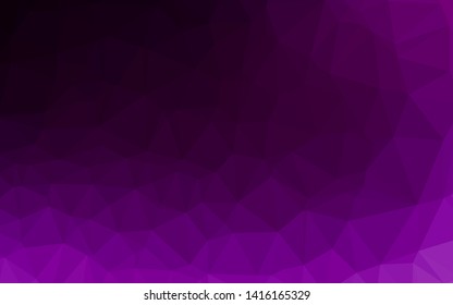 Dark Purple vector abstract polygonal cover. Brand new colorful illustration in with gradient. Polygonal design for your web site.
