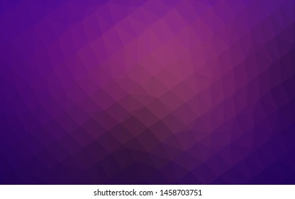 Dark Purple vector abstract polygonal cover. A completely new color illustration in a vague style. Template for your brand book.