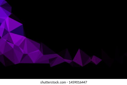 Dark Purple vector abstract polygonal layout. Glitter abstract illustration with an elegant design. Brand new design for your business.