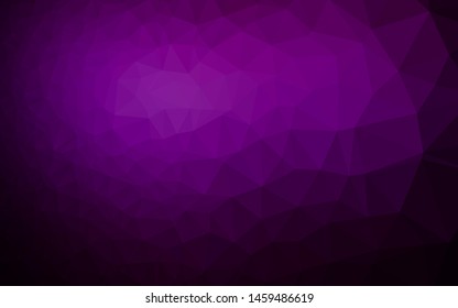 Dark Purple vector abstract polygonal texture. Creative illustration in halftone style with gradient. Polygonal design for your web site.