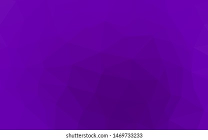 Dark Purple vector abstract polygonal layout. A sample with polygonal shapes. The best triangular design for your business.