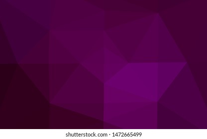 Dark Purple vector abstract polygonal texture. A completely new color illustration in a vague style. Brand new design for your business.
