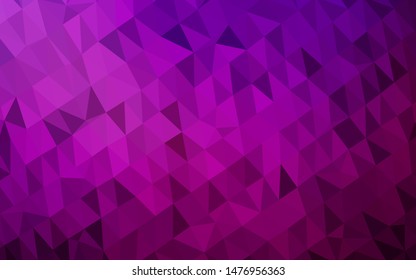 Dark Purple vector abstract polygonal texture. Creative illustration in halftone style with gradient. Completely new template for your business design.