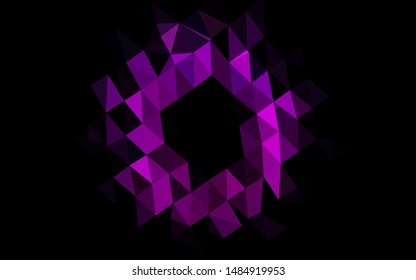 Dark Purple vector abstract polygonal layout. Colorful illustration in abstract style with gradient. Elegant pattern for a brand book.