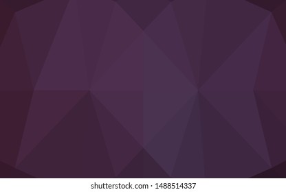 Dark Purple vector abstract polygonal layout. Triangular geometric sample with gradient.  The polygonal design can be used for your web site.