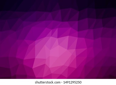 Dark Purple vector abstract polygonal layout. Colorful illustration in abstract style with gradient. Textured pattern for background.
