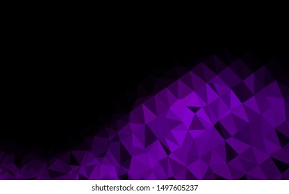 Dark Purple vector abstract polygonal texture. Colorful illustration in abstract style with gradient. Elegant pattern for a brand book.