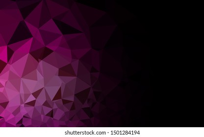 Dark Purple vector abstract polygonal texture. Colorful abstract illustration with gradient. New texture for your design.