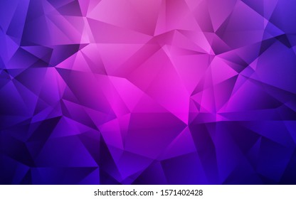 Padrão poligonal abstrato de vetor roxo escuro. Amostra geométrica triangular com gradiente.  Um design completamente novo para o seu folheto.