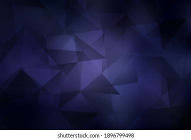 Fondo polígono abstracto del vector púrpura oscuro. Ilustración poligonal brillante, que consiste en triángulos. Plantilla para el fondo del teléfono móvil.