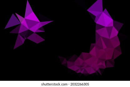 Textura poligonal abstracta de vector púrpura oscuro. Ilustración abstracta vaga con gradiente. Diseño completamente nuevo para su negocio.