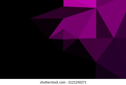 Dark Purple vector abstract polygonal layout. Glitter abstract illustration with an elegant design. Completely new design for your business.