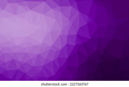 Dark Purple vector abstract polygonal layout. Triangular geometric sample with gradient.  The best triangular design for your business.