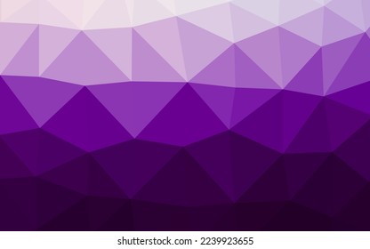 Cobertura poligonal abstracta de vector púrpura oscuro. Ilustración abstracta colorida con gradiente. Plantilla para su libro de marca.