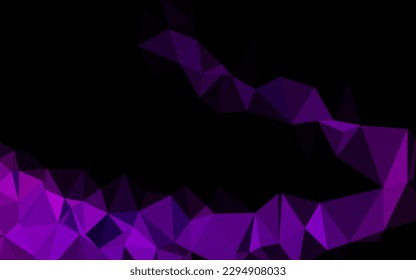 Diseño poligonal abstracto del vector púrpura oscuro. Ilustración colorida de estilo Origami con degradado.  Diseño poligonal para su sitio web.