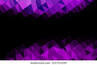 Dark Purple vector abstract polygonal cover. Colorful illustration in Origami style with gradient.  Brand new style for your business design.