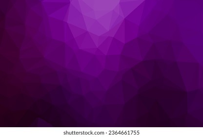 Dark Purple vector abstract polygonal layout. Colorful abstract illustration with gradient. Template for your brand book.