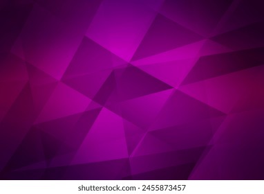 Dark Purple vector abstract polygonal template. A sample with polygonal shapes. Best triangular design for your business.