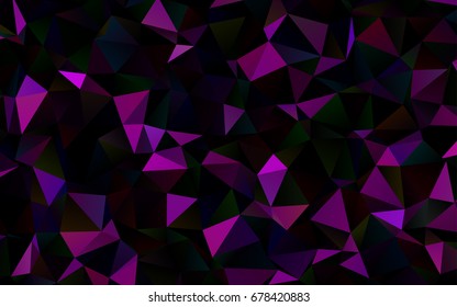 Dark Purple vector abstract polygonal pattern. Shining illustration, which consist of triangles. The polygonal design can be used for your web site.