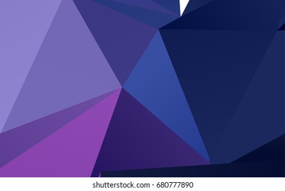 Dark Purple vector abstract polygonal template. A vague abstract illustration with gradient. The polygonal design can be used for your web site.