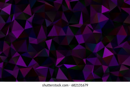 Dark Purple vector abstract polygonal background. A sample with polygonal shapes. The elegant pattern can be used as part of a brand book.