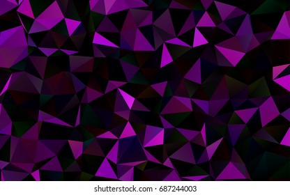 Dark Purple vector abstract polygonal pattern. An elegant bright illustration with gradient. The textured pattern can be used for background.
