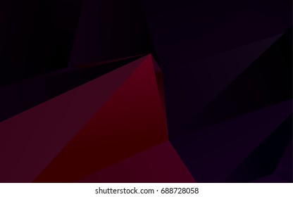 Dark Purple vector abstract polygonal template. Colorful abstract illustration with gradient. The best triangular design for your business.