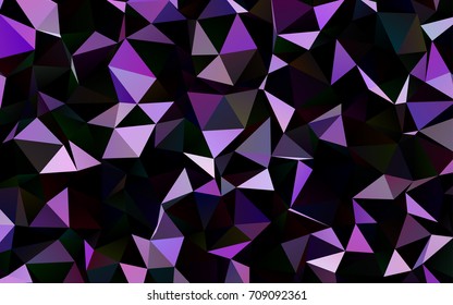 Dark Purple vector abstract polygonal background. Shining illustration, which consist of triangles. The polygonal design can be used for your web site.