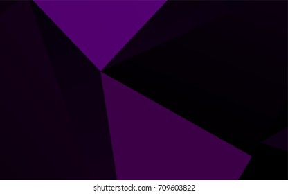 Dark Purple vector abstract polygonal template. A vague abstract illustration with gradient. The template can be used as a background for cell phones.