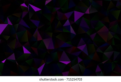 Dark Purple vector abstract polygonal template. Shining colored illustration in a brand-new style. A completely new design for your business.