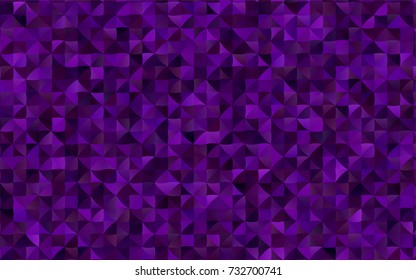 Dark Purple vector abstract polygonal background. Triangular geometric sample with gradient.  The textured pattern can be used for background.