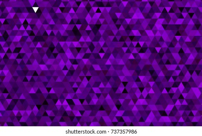 Dark Purple vector abstract polygonal template. Triangular geometric sample with gradient.  The completely new template can be used for your brand book.