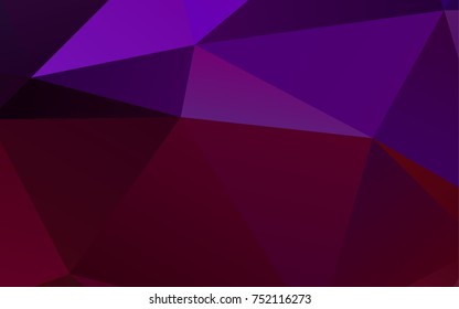 Dark Purple vector abstract polygonal background. Geometric illustration in Origami style with gradient.  The textured pattern can be used for background.