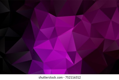 Dark Purple vector abstract polygonal background. A completely new color illustration in a vague style. A completely new design for your business.