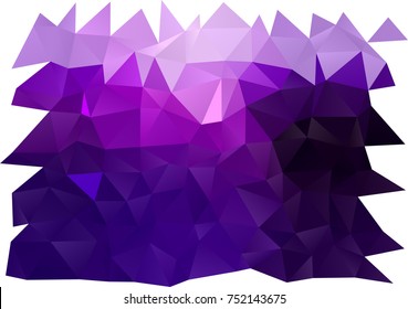Dark Purple vector abstract polygonal background. Shining colored illustration in a brand-new style. The best triangular design for your business.