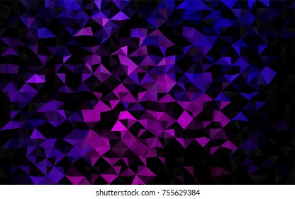 Dark Purple vector abstract polygonal background. A vague abstract illustration with gradient. The textured pattern can be used for background.