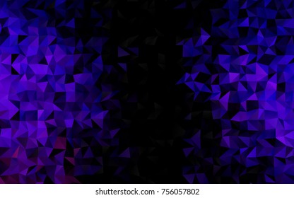 Dark Purple vector abstract polygonal background. Colorful illustration in abstract style with gradient. Brand-new design for your business.