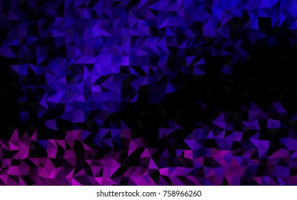 Dark Purple vector abstract polygonal background. Glitter abstract illustration with an elegant design. The textured pattern can be used for background.